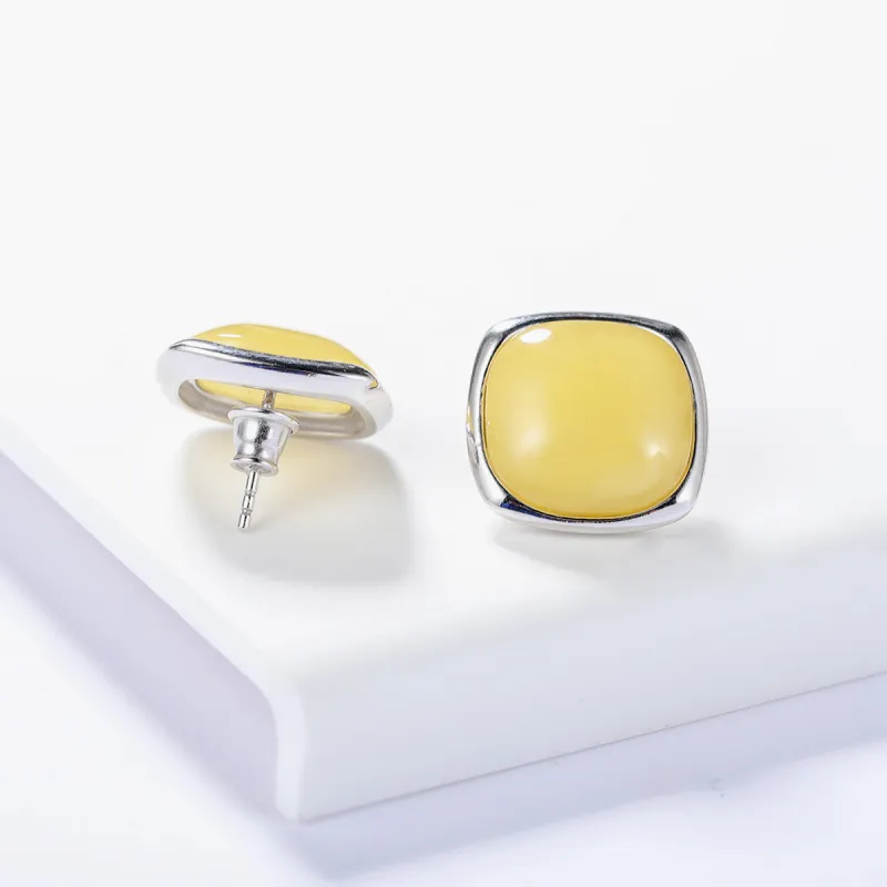 S&A S925 Silver Stud Earrings Women's-2