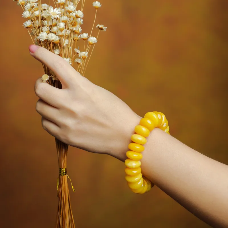 S&A Amber Beeswax Bracelets Women's-3