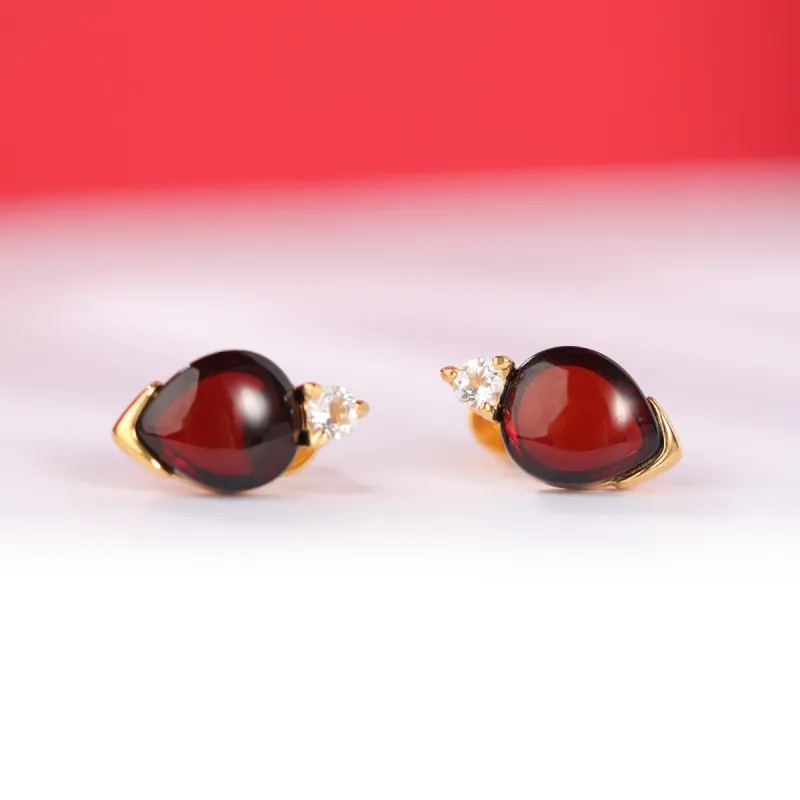 S&A S925 Silver With Amber Beeswax Inlay Stud Earrings Women's-7