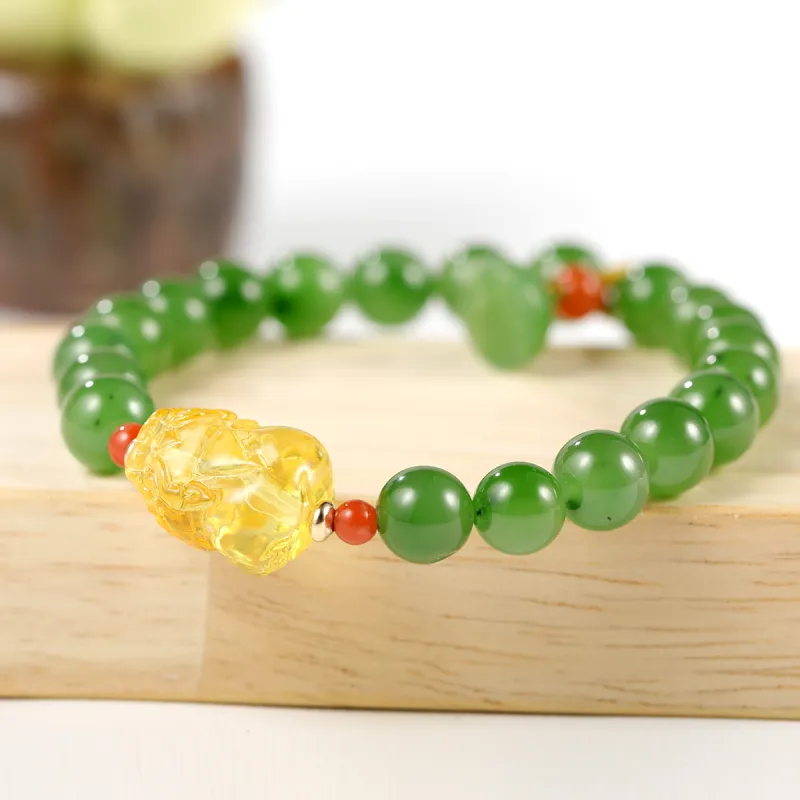 S&A Hetian Jade Bracelets Jasper Women's-1