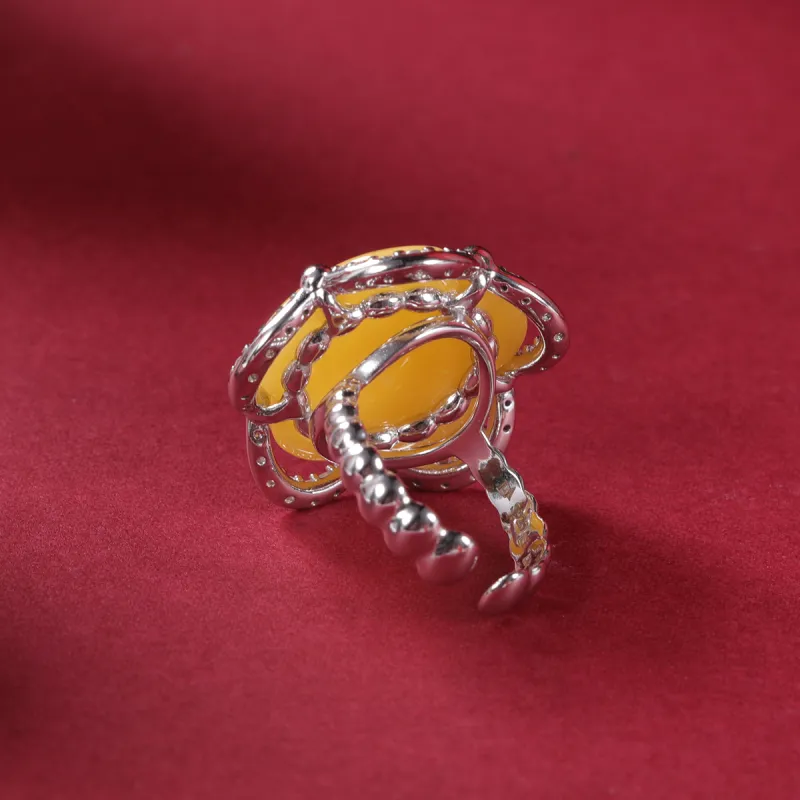 S&A Amber Beeswax Rings Women's-2
