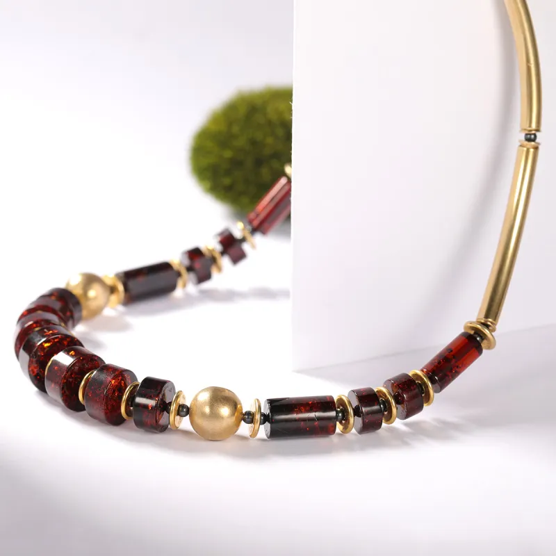 S&A Blood Amber Beeswax S925 Silver Fine Jade Necklaces Women's-6