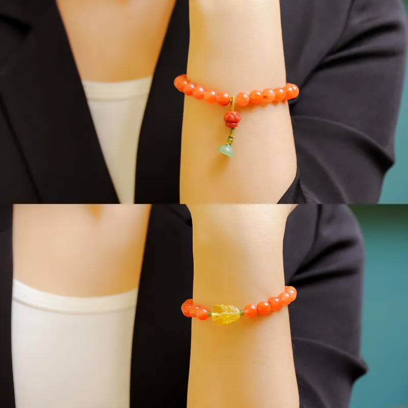 S&A Southern Red Agate Bracelets Women's-3