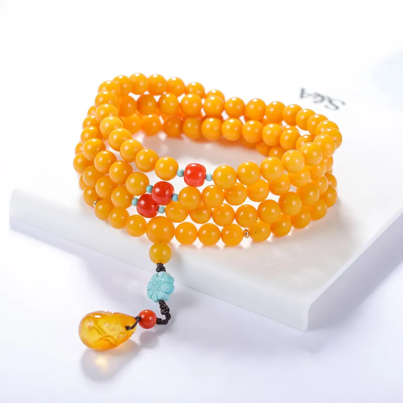 S&A Amber Beeswax Fine Jade Bracelets Women's-2