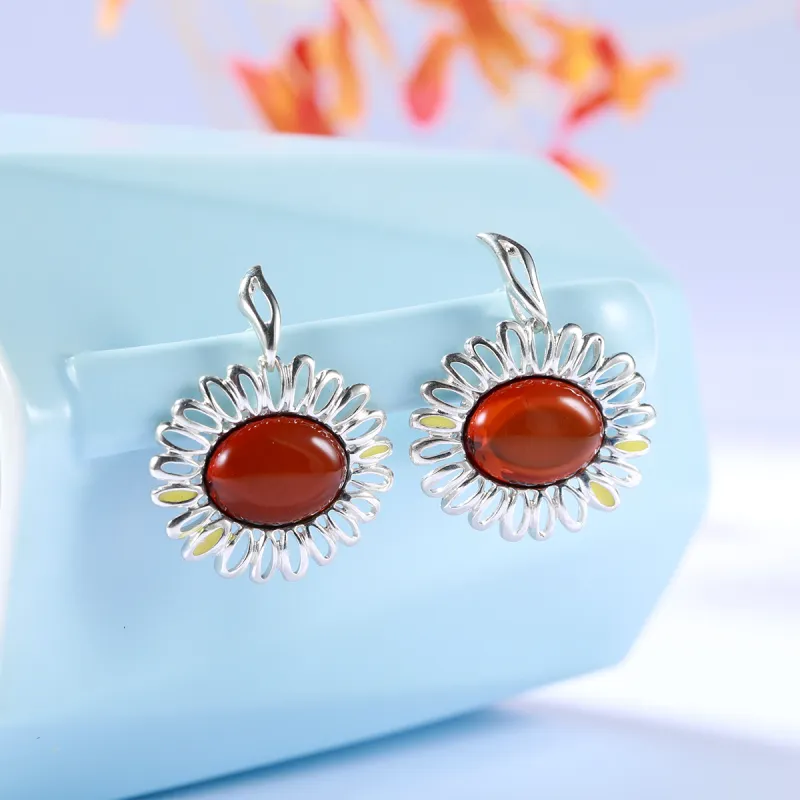 S&A Amber Beeswax Earrings Women's-11