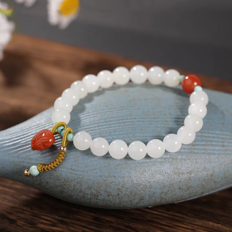 S&A Hetian Jade Bracelets White Jade Women's-2