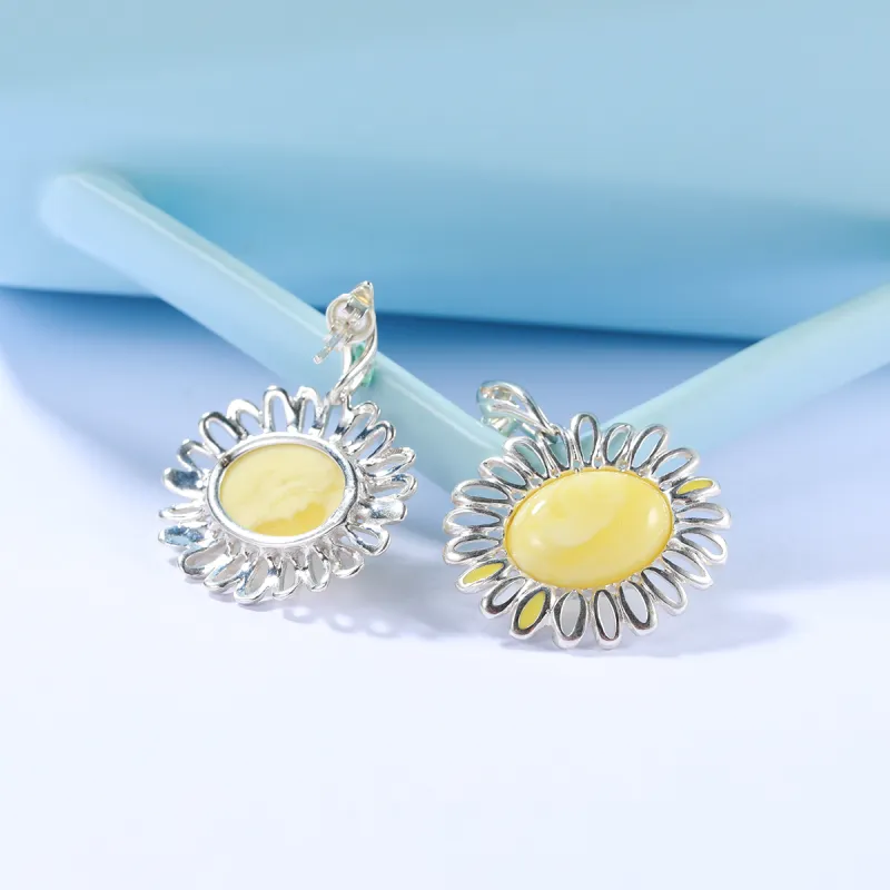 S&A Amber Beeswax Earrings Women's-7