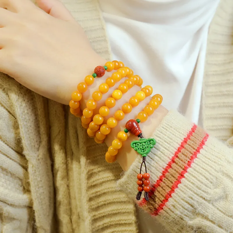 S&A Amber Beeswax Bracelets Women's-4