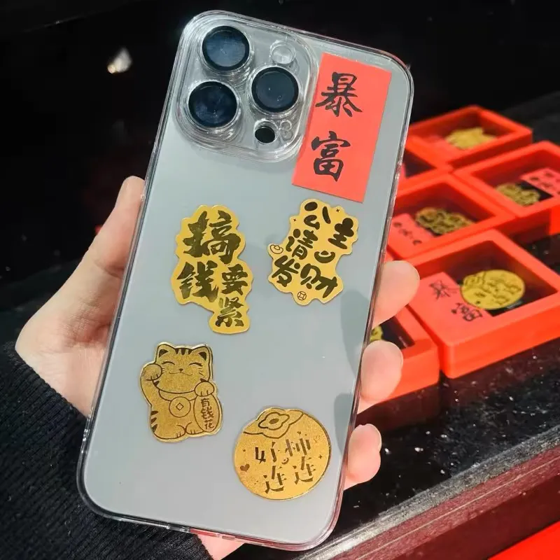 LINGJIE Alloy Cell Phone Sticker Unisex-1
