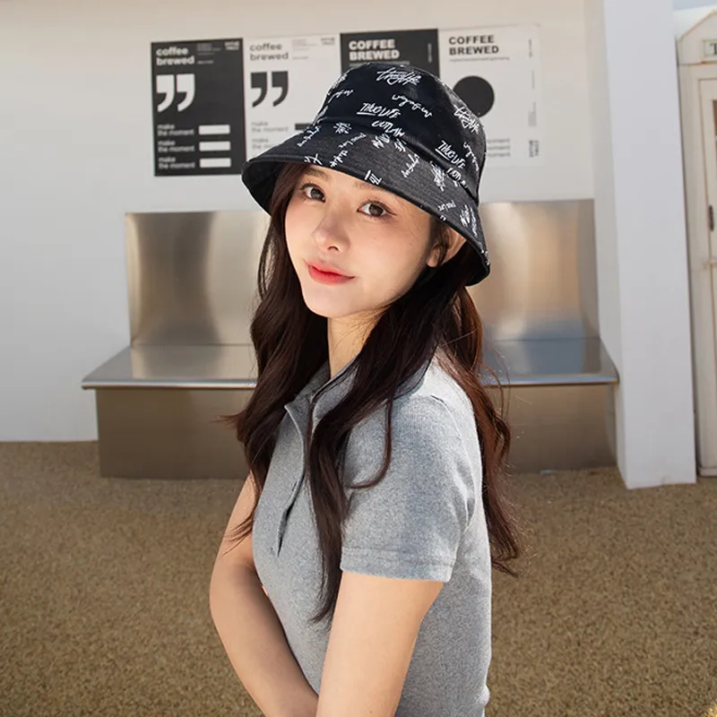 LINGJIE Polyester Bucket Hats Unisex-2