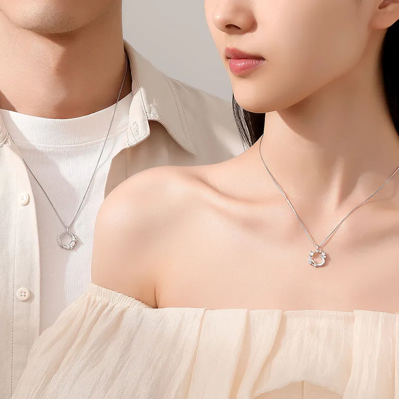 MDDHR S925 Silver Necklaces Unisex White-3