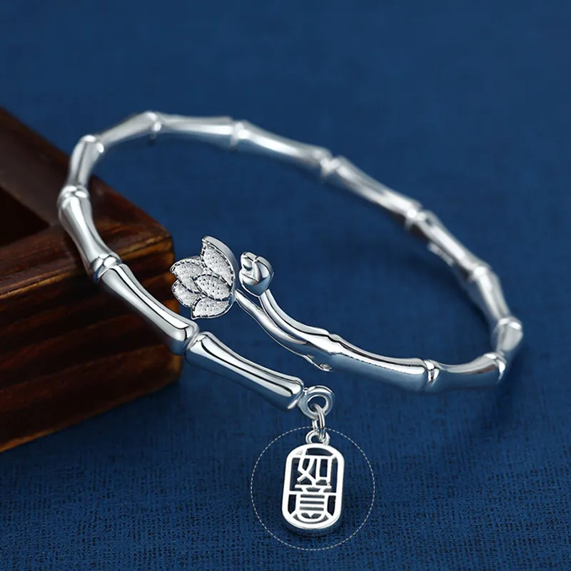 MDDHR 925 Sterling Silver Bangles Women's-2