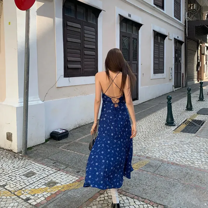 OURUOKE Slip Dresses Women's-9
