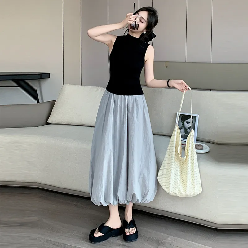 OURUOKE Casual Long Skirt Women's-8