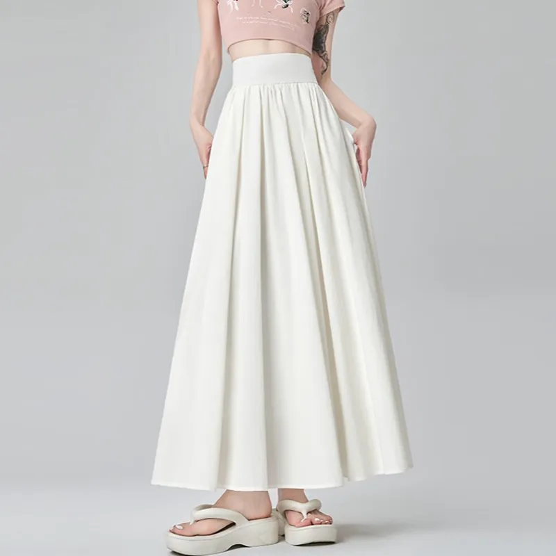 OURUOKE Casual Long Skirt Women's-6