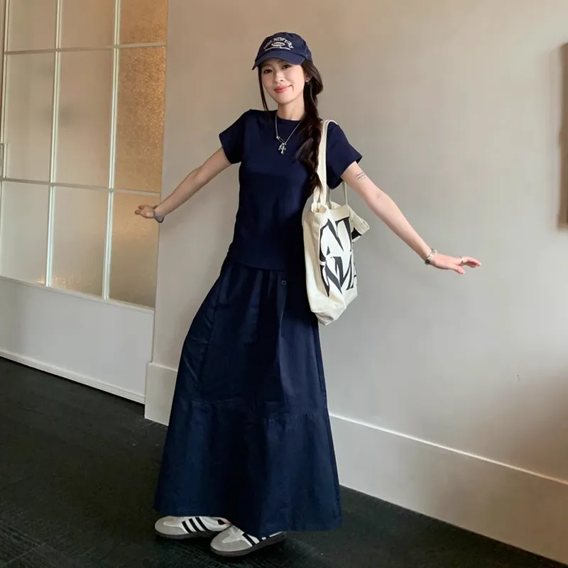 OURUOKE Two Piece Skirt Sets Women's-5