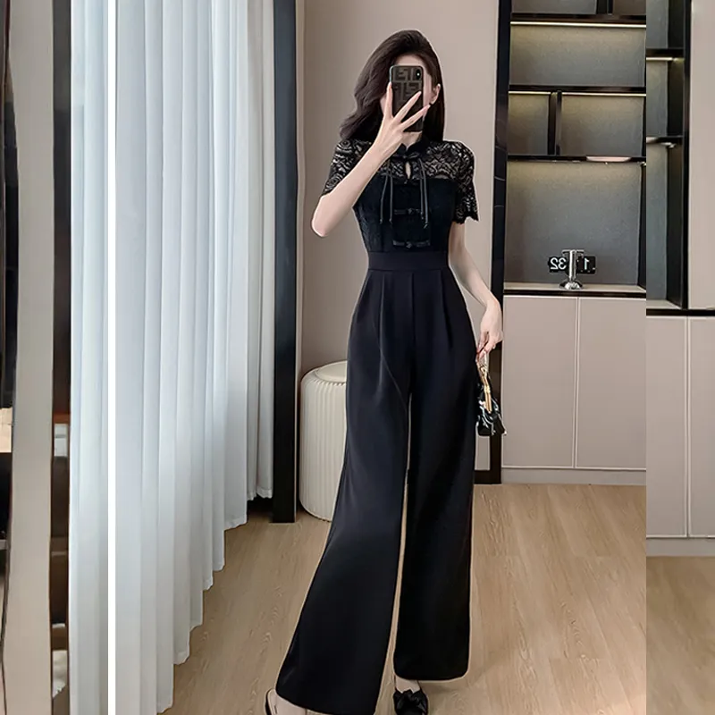 OURUOKE Skirt Set Women's Black-5