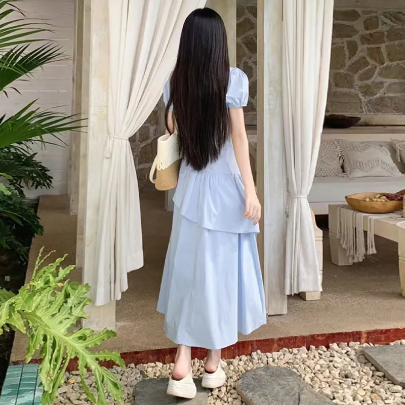 OURUOKE Short Sleeved Dress Women's-4