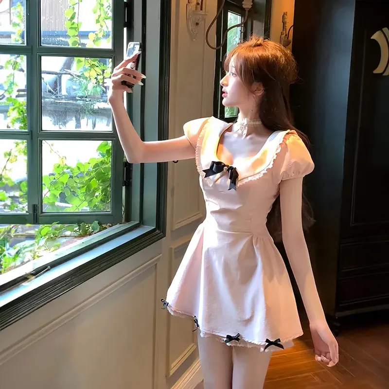 OURUOKE Short Sleeved Dress Women's-9