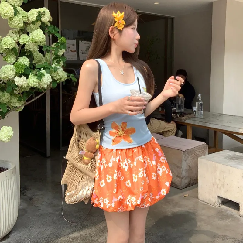 OURUOKE Two Piece Skirt Sets Women's-5
