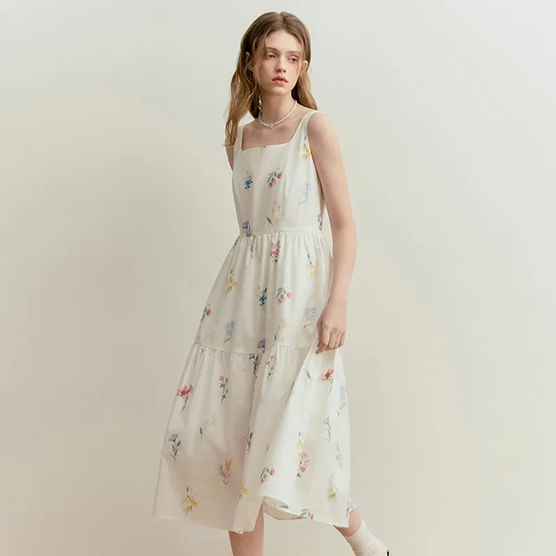 OURUOKE Sleeveless Dress Women's-4