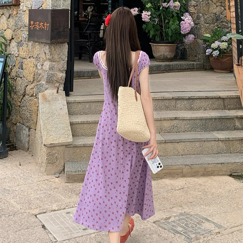 OURUOKE Short Sleeved Dress Women's-4