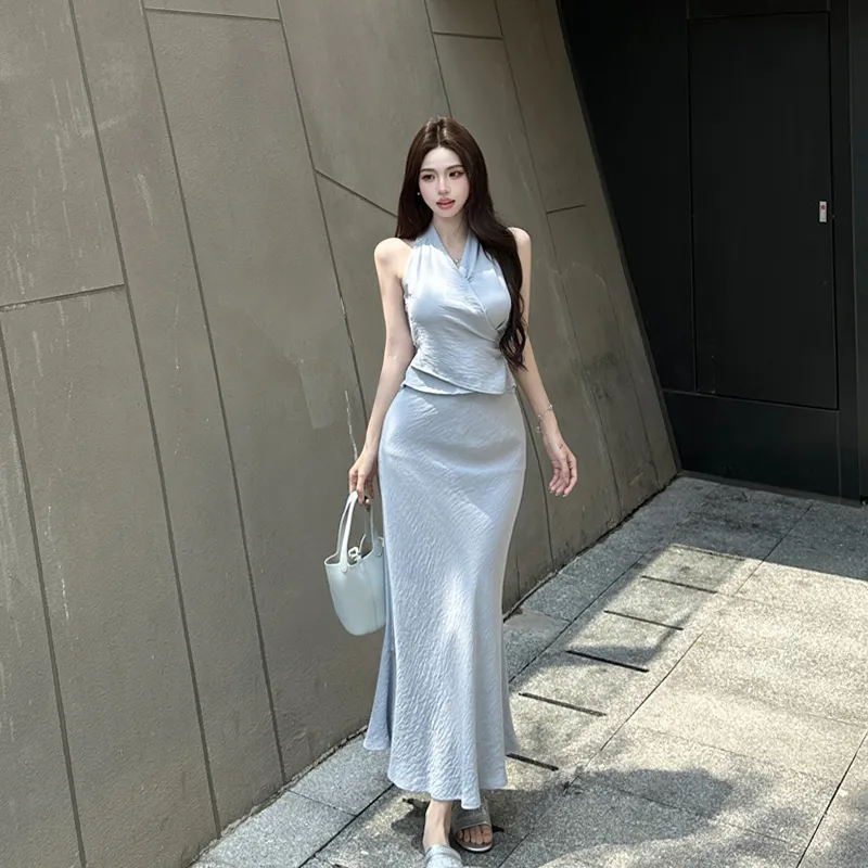 OURUOKE Two Piece Skirt Sets Women's-8