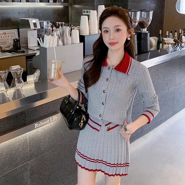 OURUOKE Two Piece Skirt Sets Women's-5