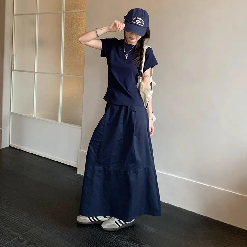OURUOKE Two Piece Skirt Sets Women's-3