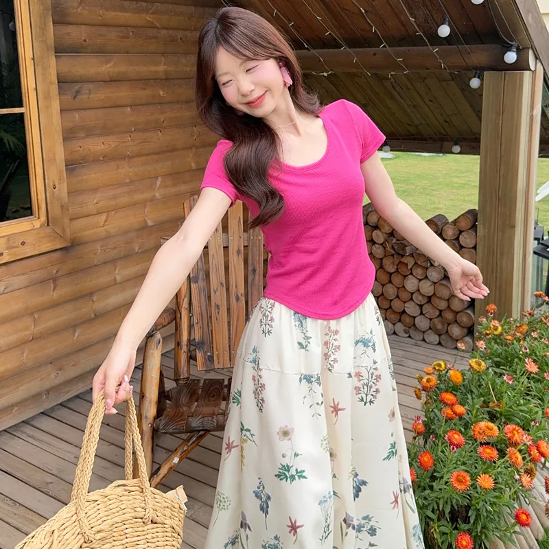 OURUOKE Two Piece Skirt Sets Women's-4
