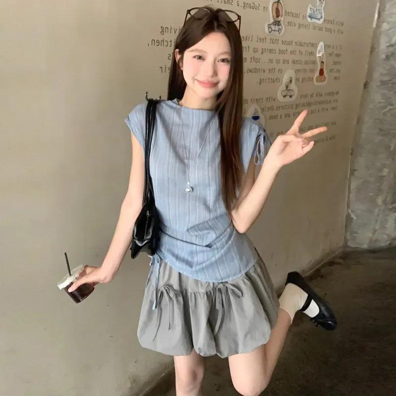 OURUOKE Two Piece Skirt Sets Women's-4