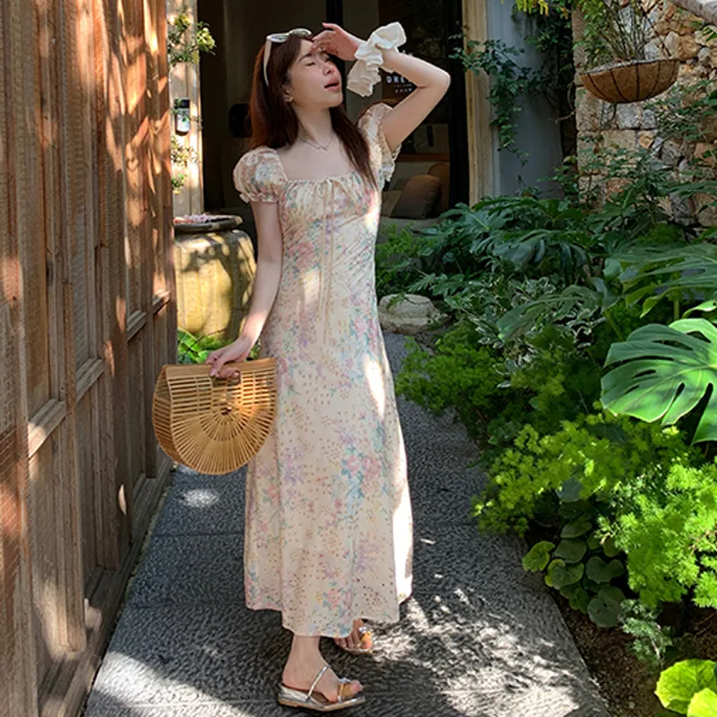 OURUOKE Short Sleeved Dress Women's-4