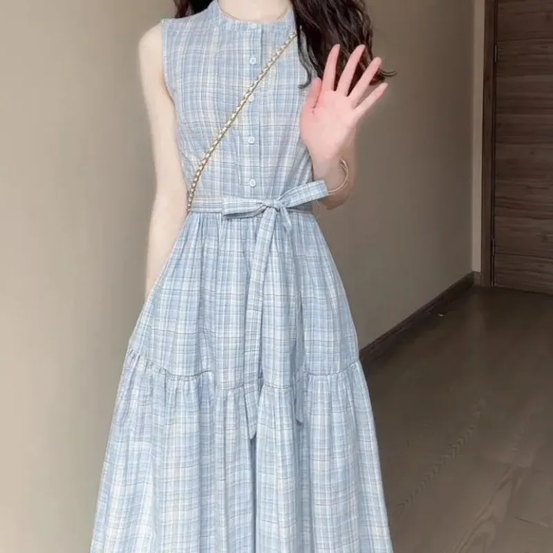 OURUOKE Sleeveless Dress Women's-4