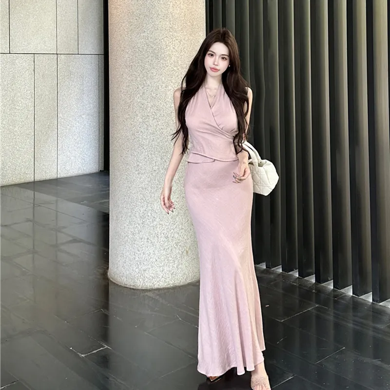 OURUOKE Two Piece Skirt Sets Women's-2