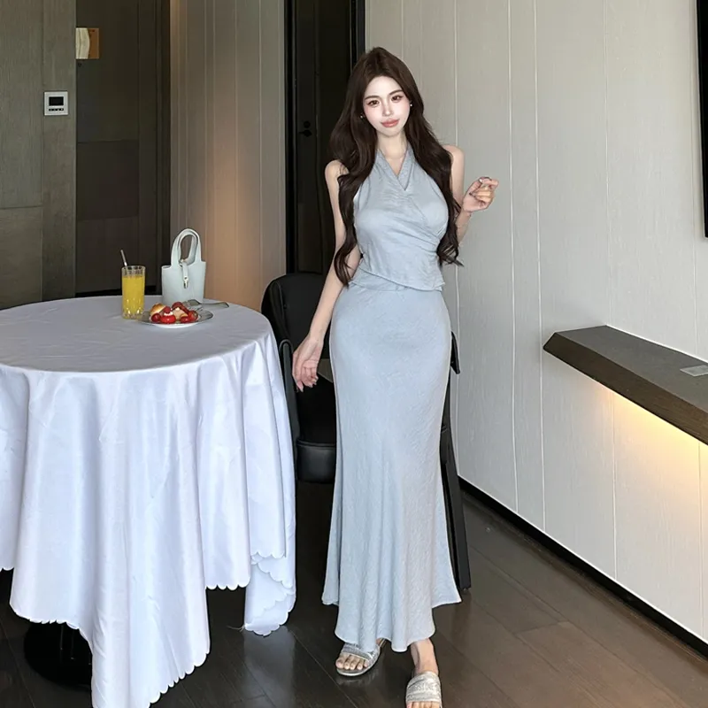 OURUOKE Two Piece Skirt Sets Women's-9