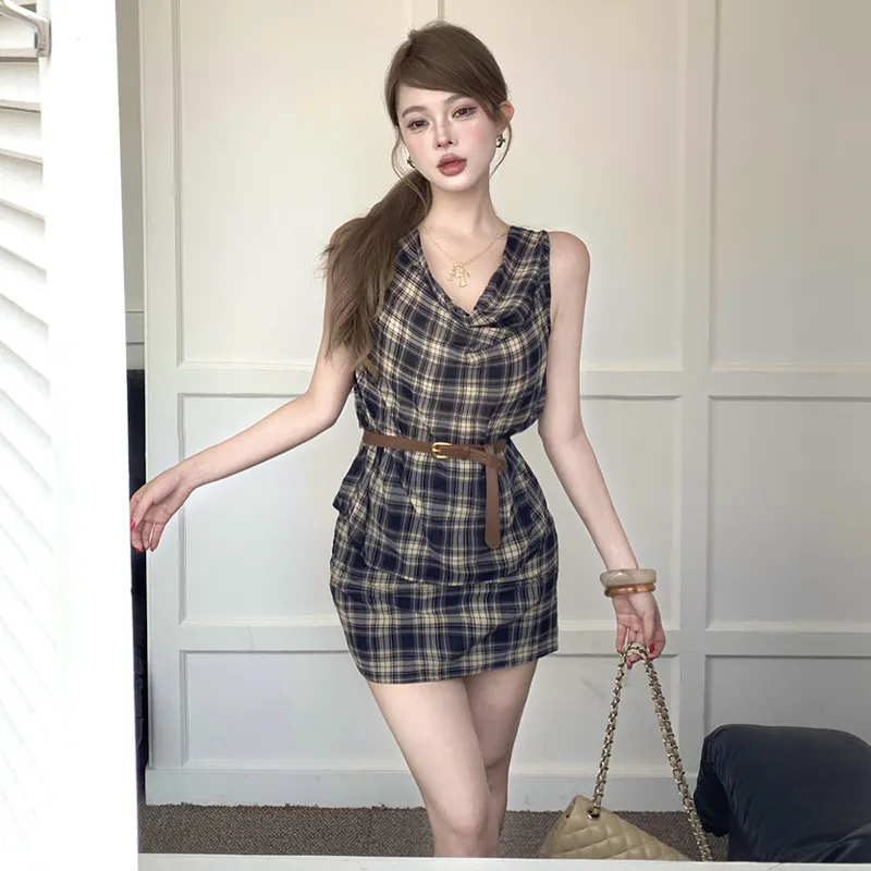 OURUOKE Two Piece Skirt Sets Women's-2