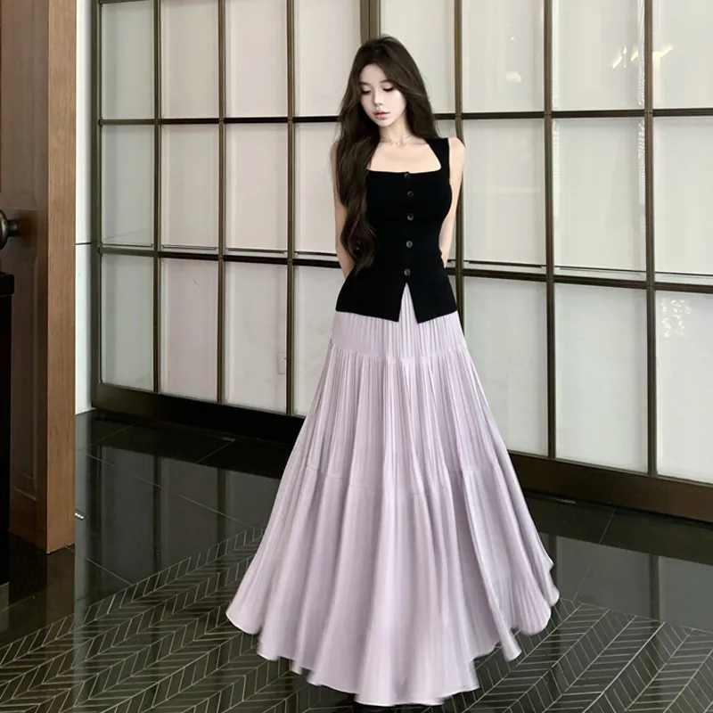 OURUOKE Two Piece Skirt Sets Women's-4