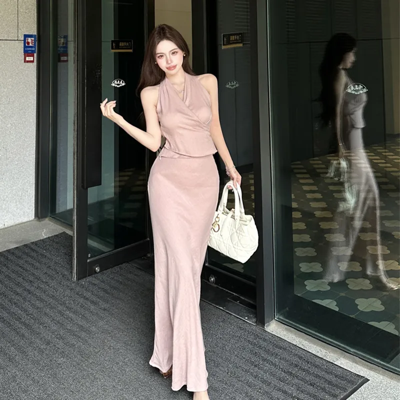 OURUOKE Two Piece Skirt Sets Women's-1