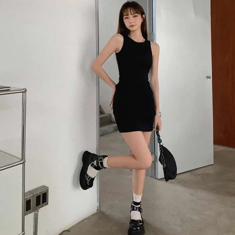 OURUOKE Sleeveless Dress Women's-3