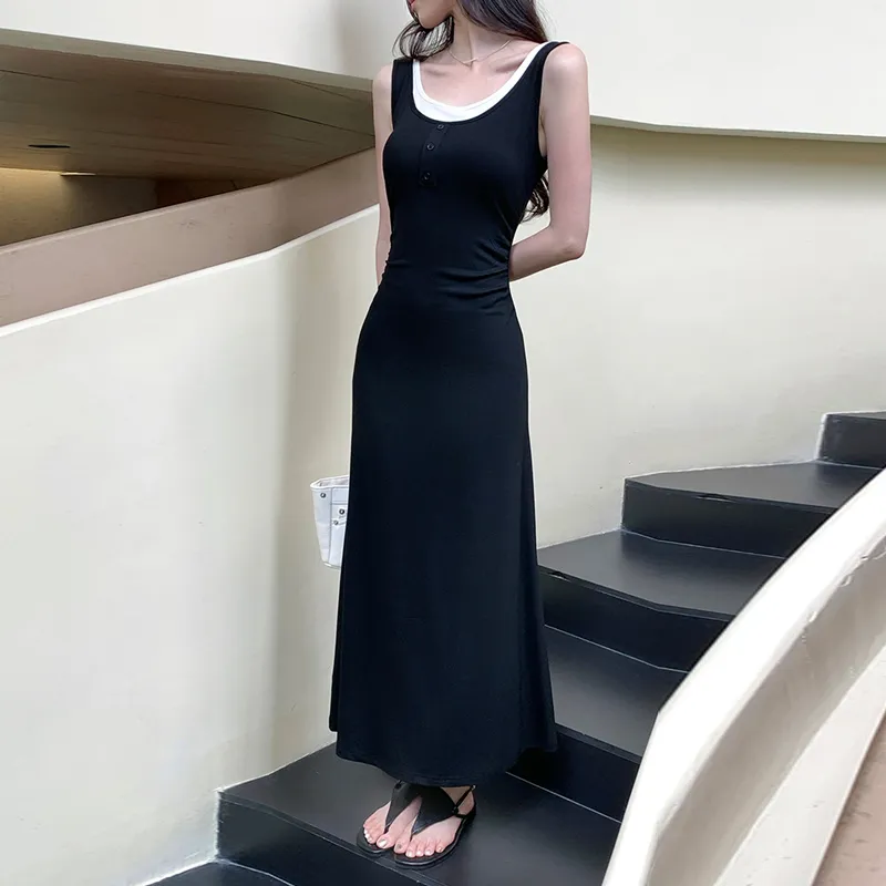 OURUOKE Sleeveless Dress Women's-2