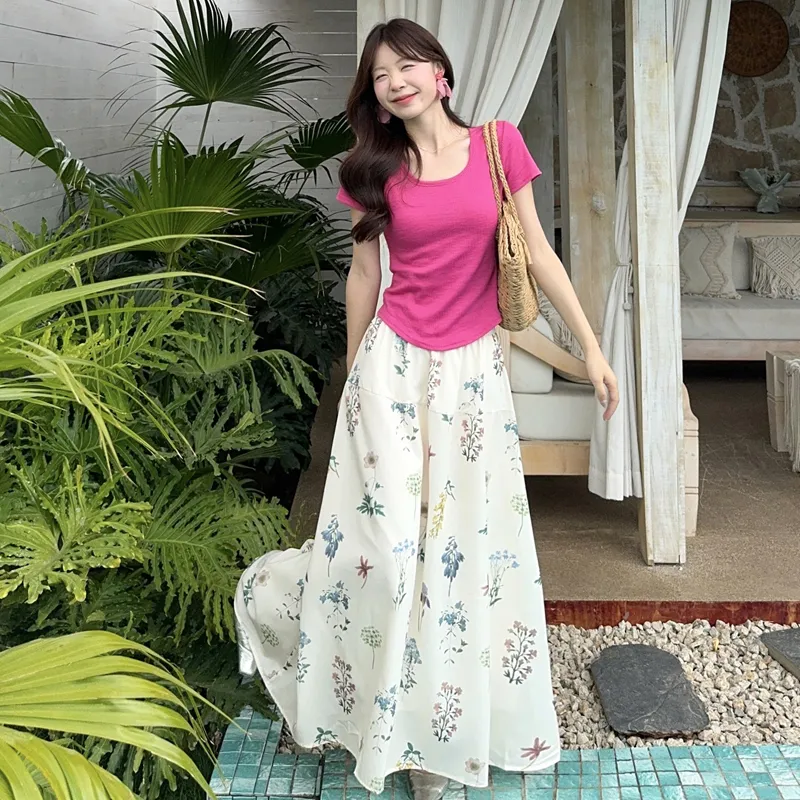 OURUOKE Two Piece Skirt Sets Women's-5