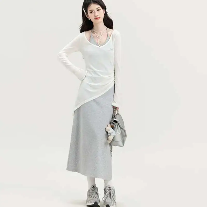 OURUOKE Two Piece Skirt Sets Women's-7
