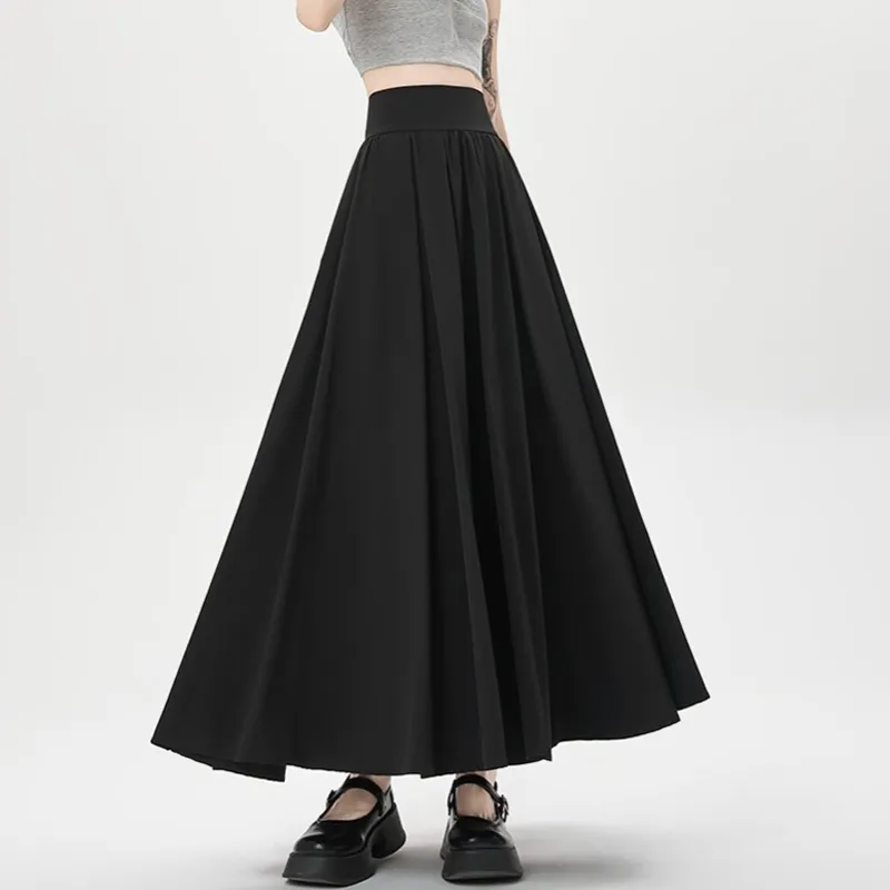 OURUOKE Casual Long Skirt Women's-2