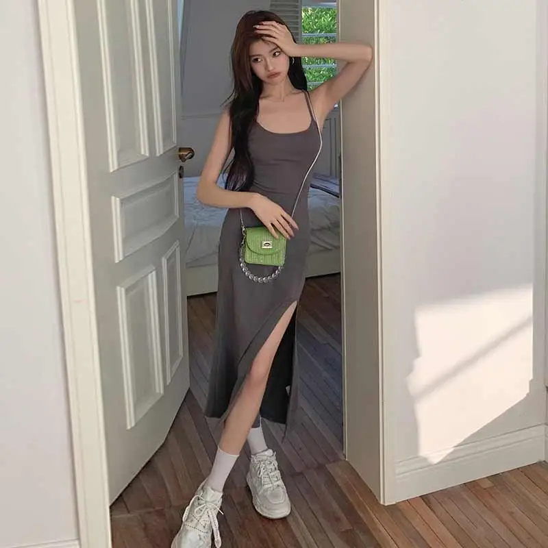OURUOKE Slip Dresses Women's-7