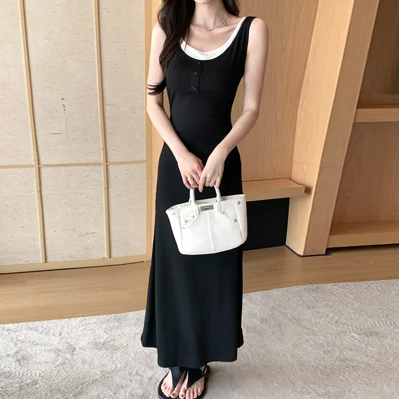 OURUOKE Sleeveless Dress Women's-4