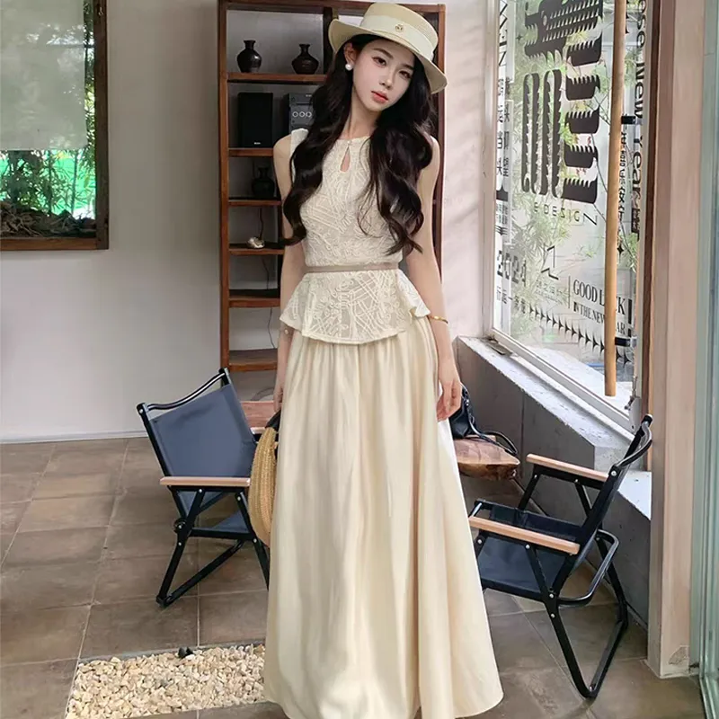 OURUOKE Two Piece Skirt Sets Women's-2