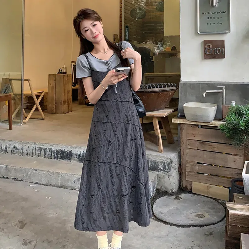OURUOKE Two Piece Skirt Sets Women's-3