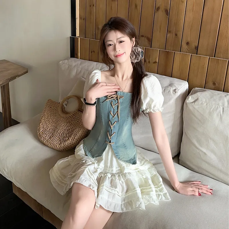 OURUOKE Two Piece Skirt Sets Women's Image Color Shopping Bag-6