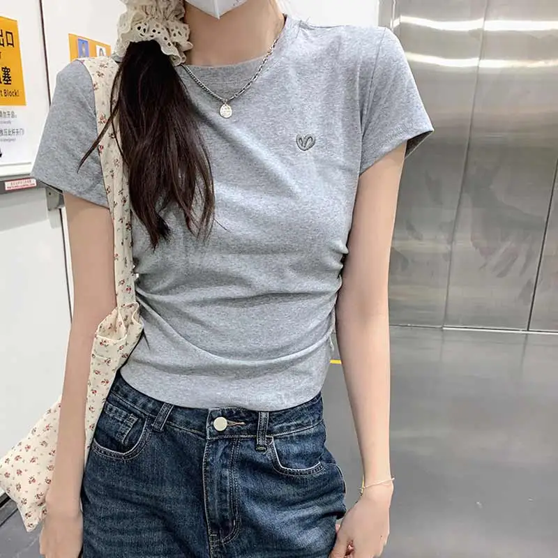 OURUOKE T Shirts Women's-9