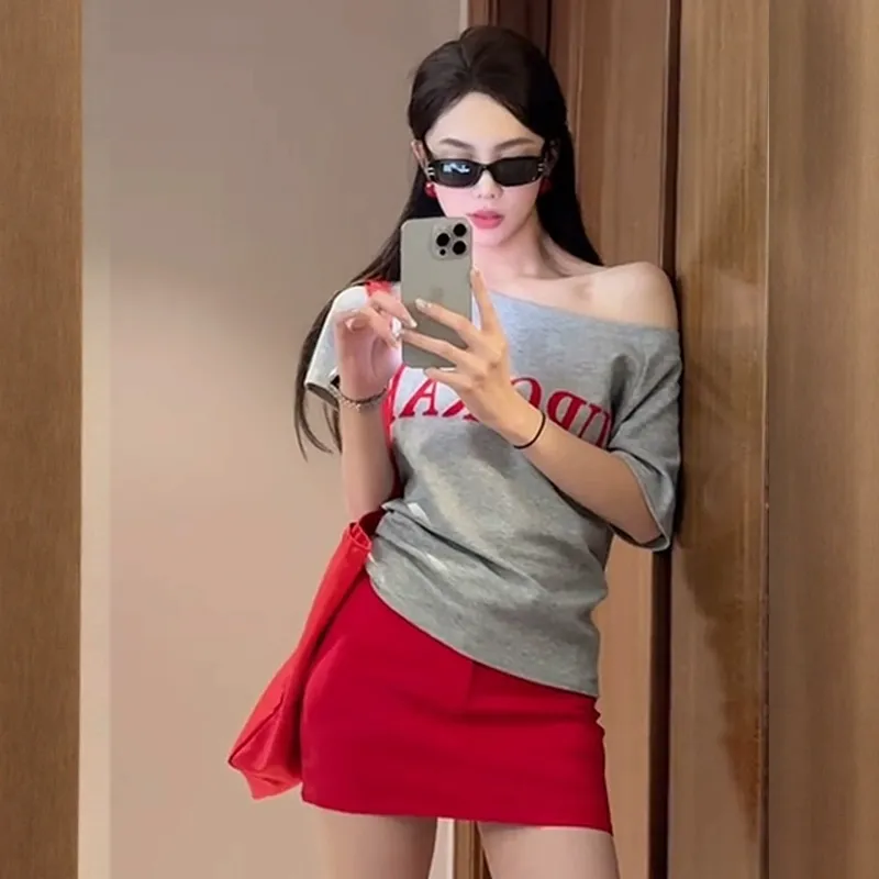 OURUOKE Two Piece Skirt Sets Women's-5